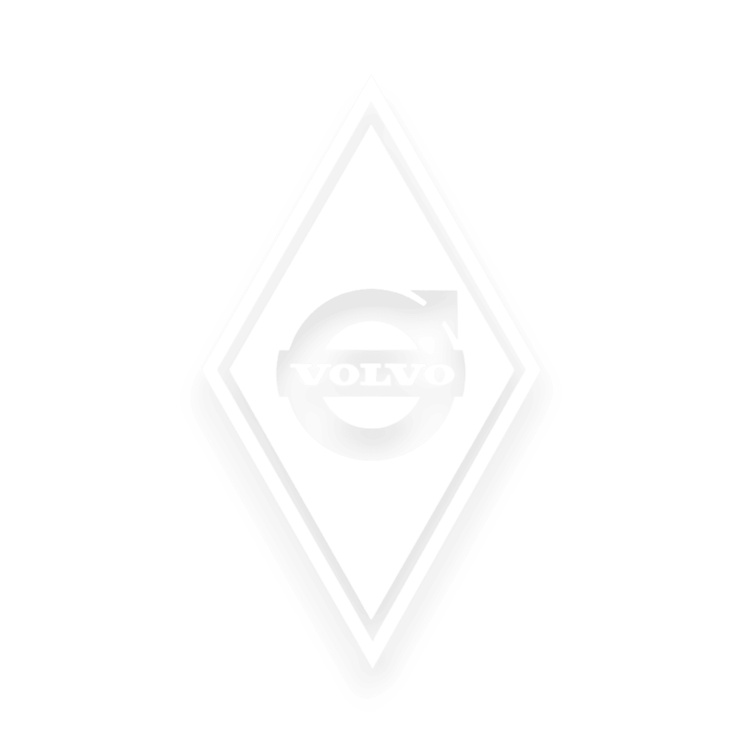 Sticker volvo diamond - 010 Hvid - KJoF - 100mm x 175mm - Nej tak