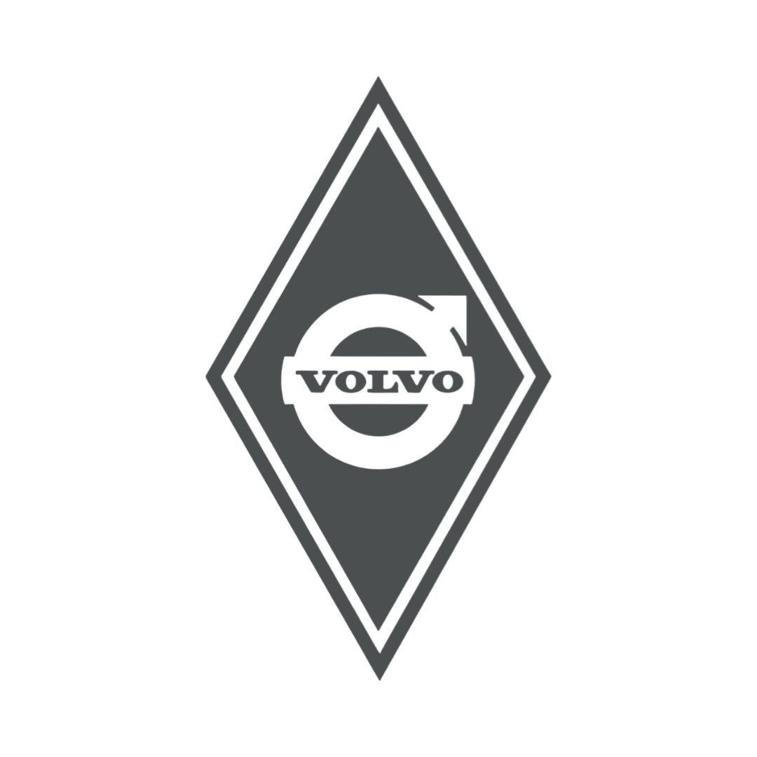 Sticker volvo diamond - 073 Mørkegrå - KJoF - 100mm x 175mm - Nej tak