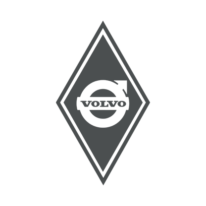 Sticker volvo diamond - 073 Mørkegrå - KJoF - 100mm x 175mm - Nej tak