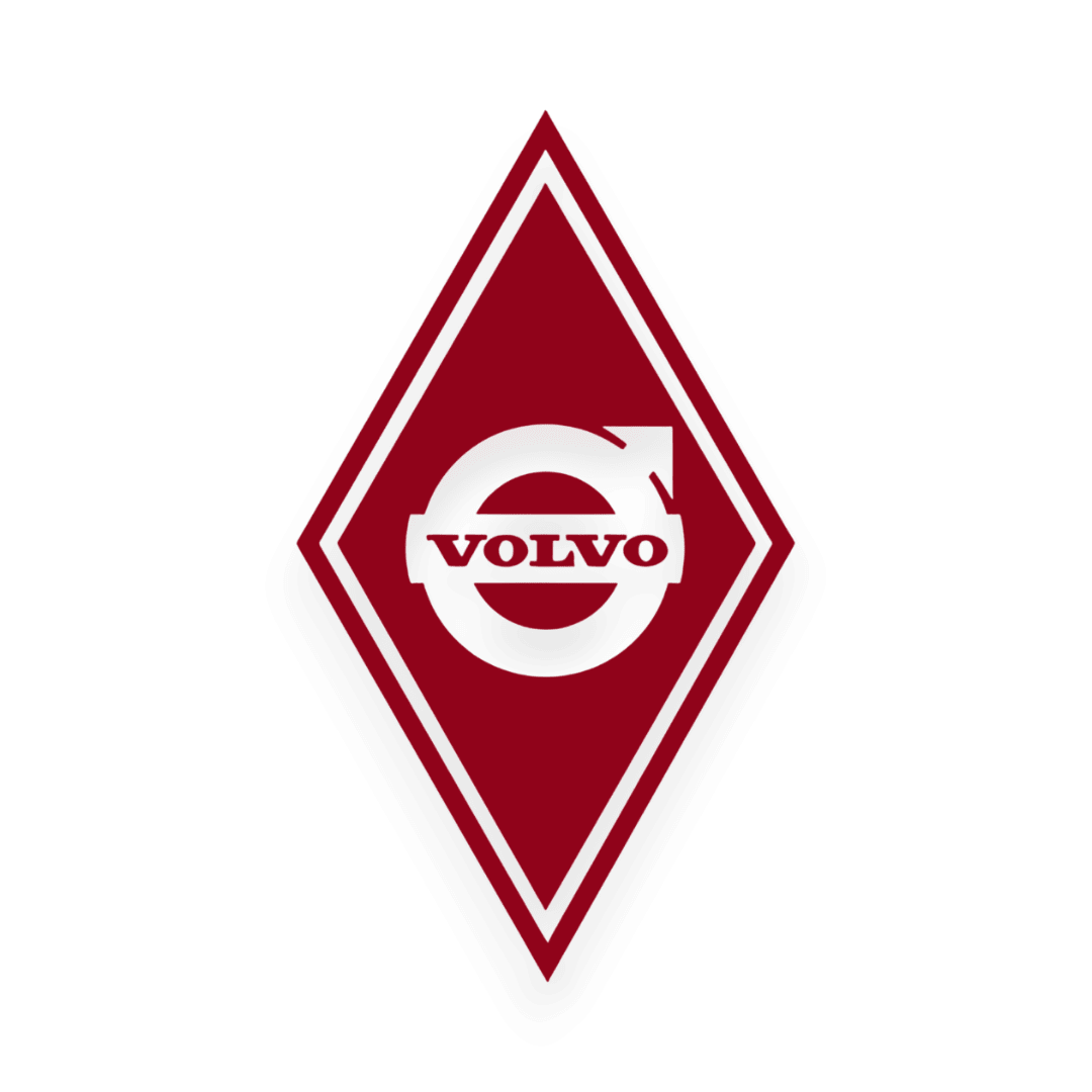 Sticker volvo diamond - 030 Mørkerød - KJoF - 100mm x 175mm - Nej tak