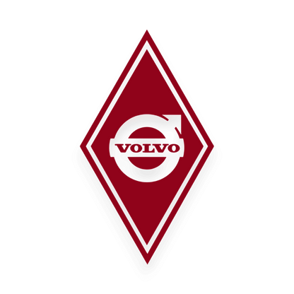 Sticker volvo diamond - 030 Mørkerød - KJoF - 100mm x 175mm - Nej tak