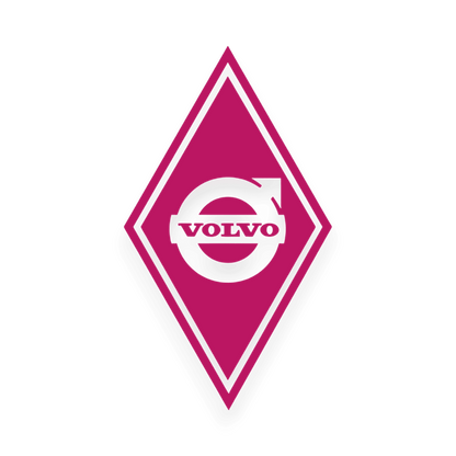 Sticker volvo diamond - 041 Pink - KJoF - 100mm x 175mm - Nej tak