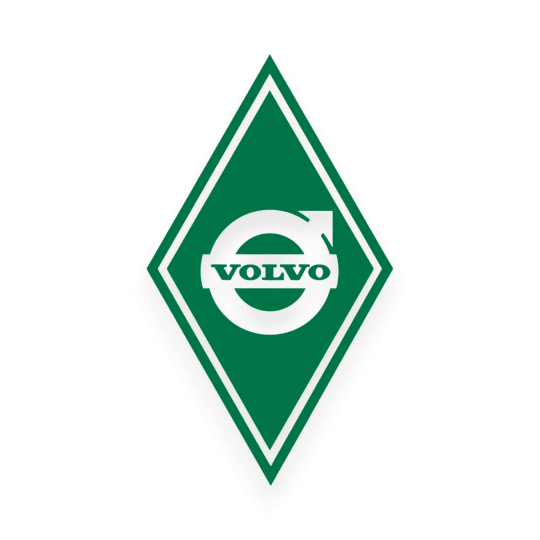 Sticker volvo diamond - 061 Grøn - KJoF - 100mm x 175mm - Nej tak