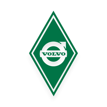 Sticker volvo diamond - 061 Grøn - KJoF - 100mm x 175mm - Nej tak