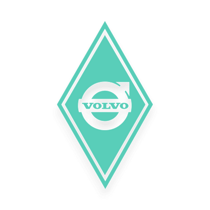 Sticker volvo diamond - 061 Grøn - KJoF - 100mm x 175mm - Nej tak