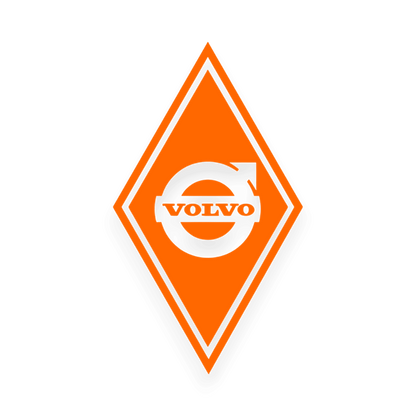 Sticker volvo diamond - 035 Lys orange - KJoF - 100mm x 175mm - Nej tak