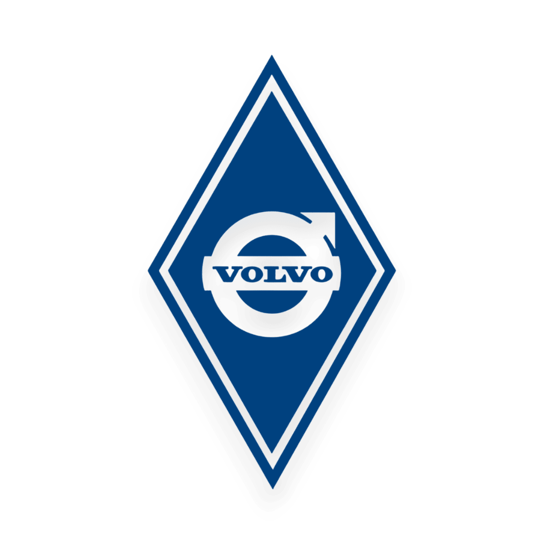 Sticker volvo diamond - 061 Grøn - KJoF - 100mm x 175mm - Nej tak