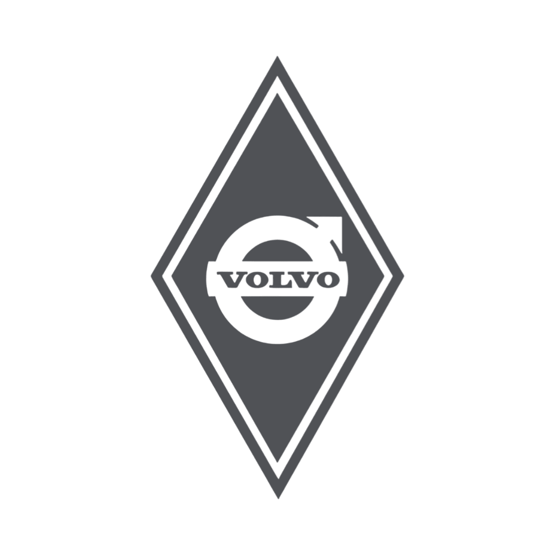 Sticker volvo diamond - 010 Hvid - KJoF - 100mm x 175mm - Nej tak