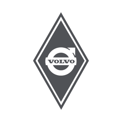 Sticker volvo diamond - 010 Hvid - KJoF - 100mm x 175mm - Nej tak