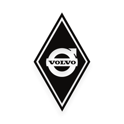 Sticker volvo diamond - 010 Hvid - KJoF - 100mm x 175mm - Nej tak