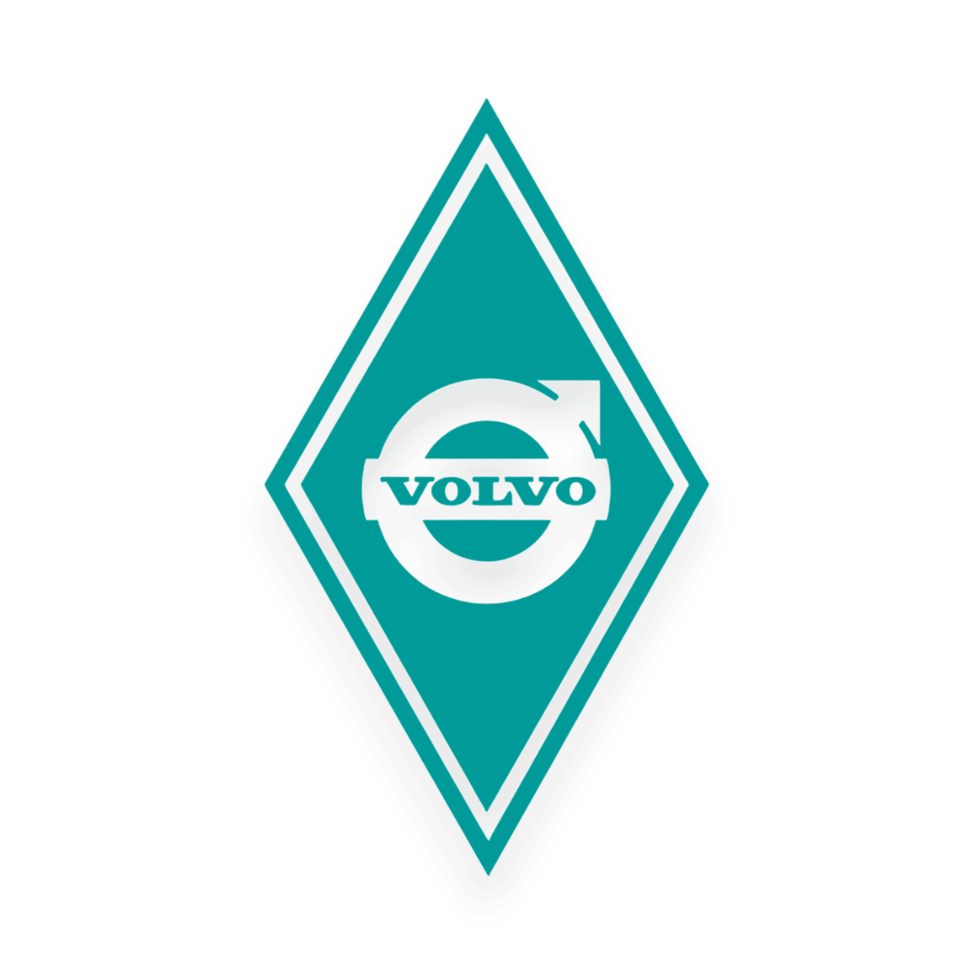 Sticker volvo diamond - 061 Grøn - KJoF - 100mm x 175mm - Nej tak