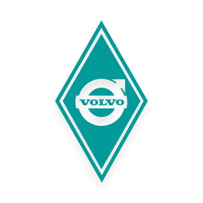 Sticker volvo diamond - 061 Grøn - KJoF - 100mm x 175mm - Nej tak
