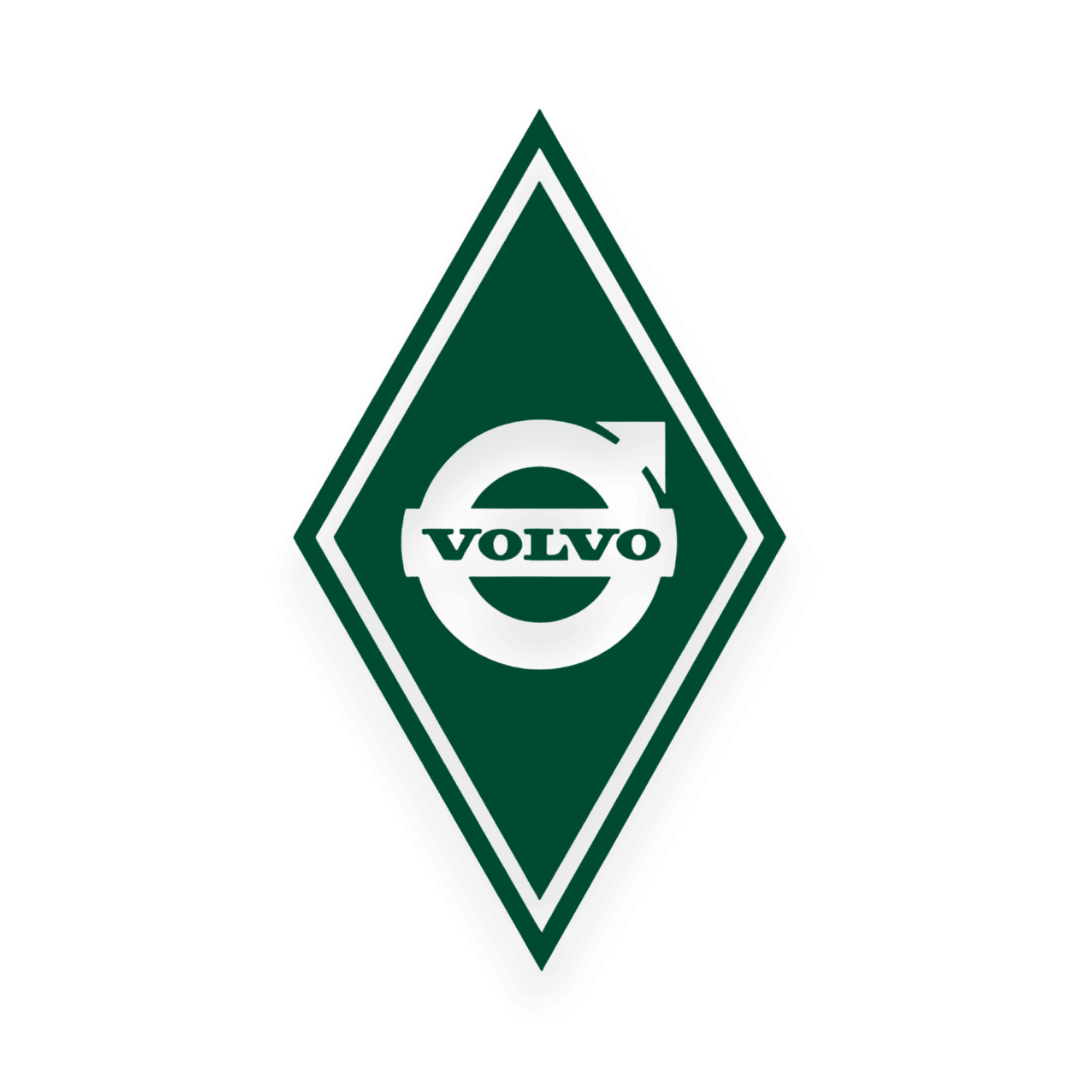 Sticker volvo diamond - 061 Grøn - KJoF - 100mm x 175mm - Nej tak