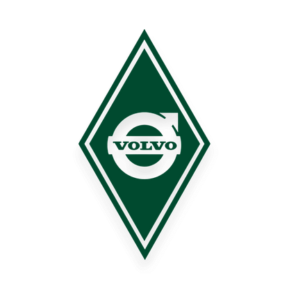 Sticker volvo diamond - 061 Grøn - KJoF - 100mm x 175mm - Nej tak