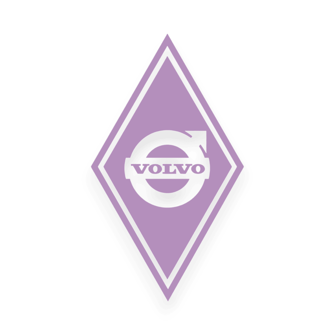 Sticker volvo diamond - 061 Grøn - KJoF - 100mm x 175mm - Nej tak