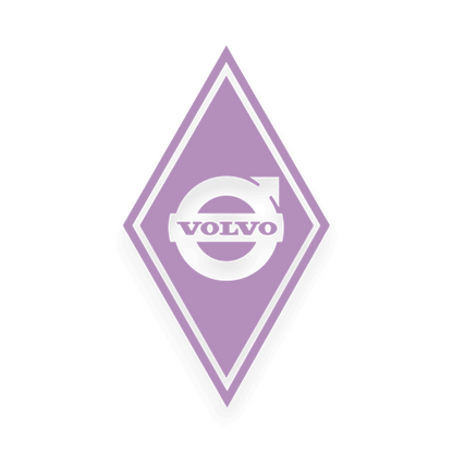 Sticker volvo diamond - 061 Grøn - KJoF - 100mm x 175mm - Nej tak