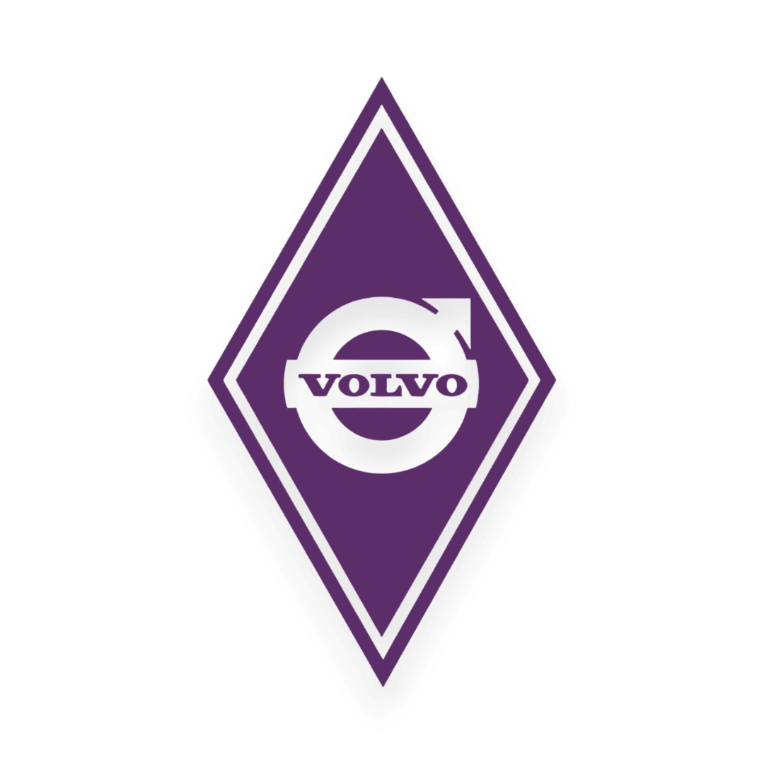 Sticker volvo diamond - 061 Grøn - KJoF - 100mm x 175mm - Nej tak