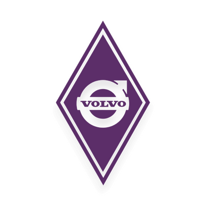 Sticker volvo diamond - 061 Grøn - KJoF - 100mm x 175mm - Nej tak
