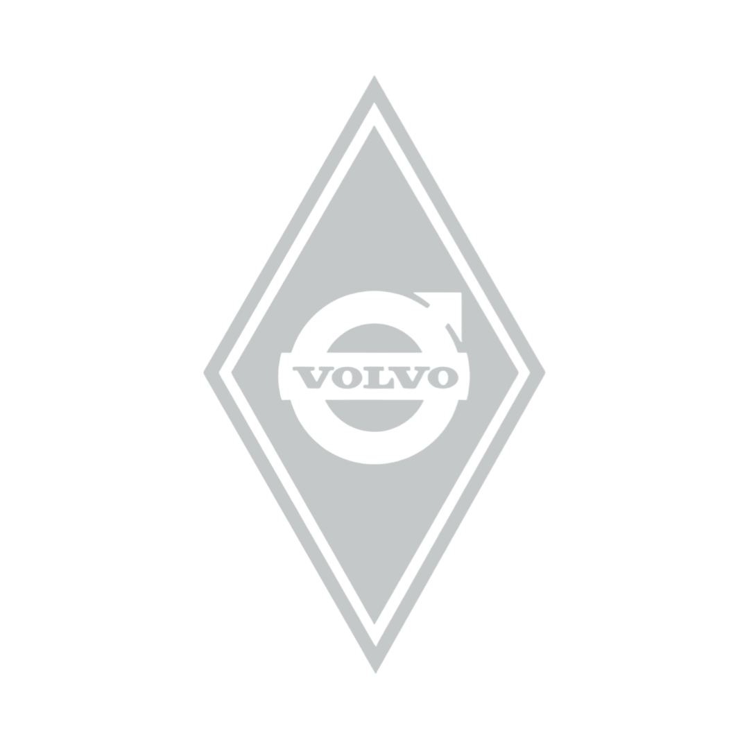 Sticker volvo diamond - 072 Lysegrå - KJoF - 100mm x 175mm - Nej tak