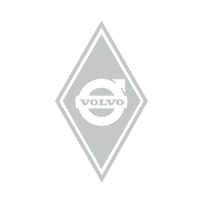 Sticker volvo diamond - 072 Lysegrå - KJoF - 100mm x 175mm - Nej tak