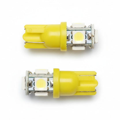 T10 LED pærer - Gul - T10 5 LED 12 - 32V - KJoF - 