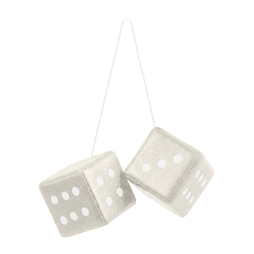 Terning nappa - 6cm x 6cm x 6cm - KJoF - Skyhvid - 
