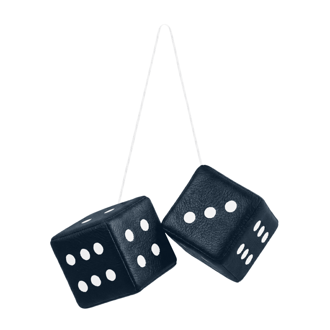 Terning nappa - 6cm x 6cm x 6cm - KJoF - cobaltblå - 