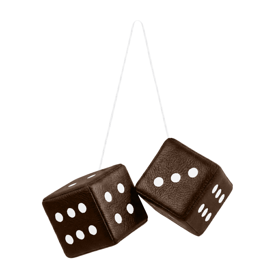 Terning nappa - 6cm x 6cm x 6cm - KJoF - Kaffebrun - 