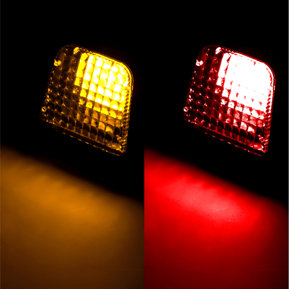 Toplampe Volvo LED - Klart glas - KJoF - Dual Color Gul / Rød - 