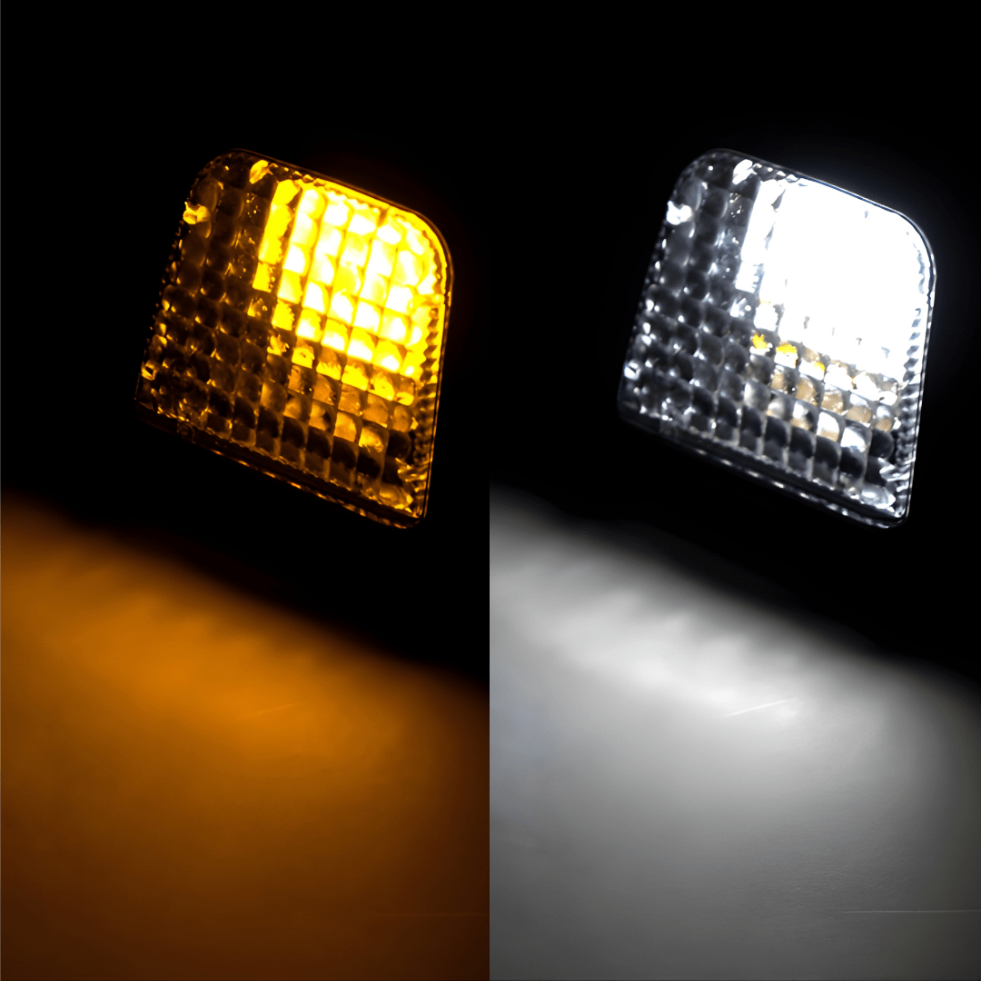 Toplampe Volvo LED - Klart glas - KJoF - Dual Color Gul / Xenon Hvid - 