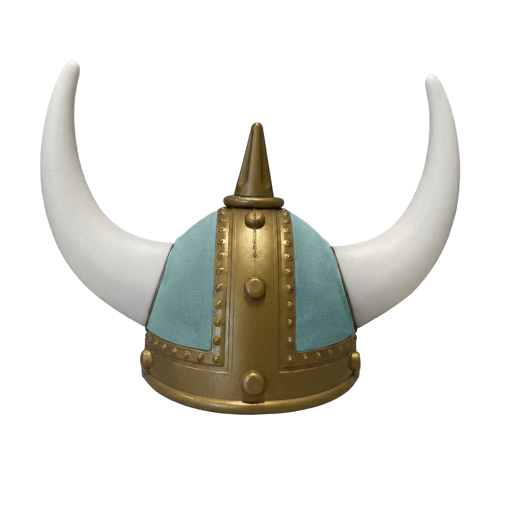 Vikingehjelm alcantar - Gold - KJoF - Hvid - Aronagrøn