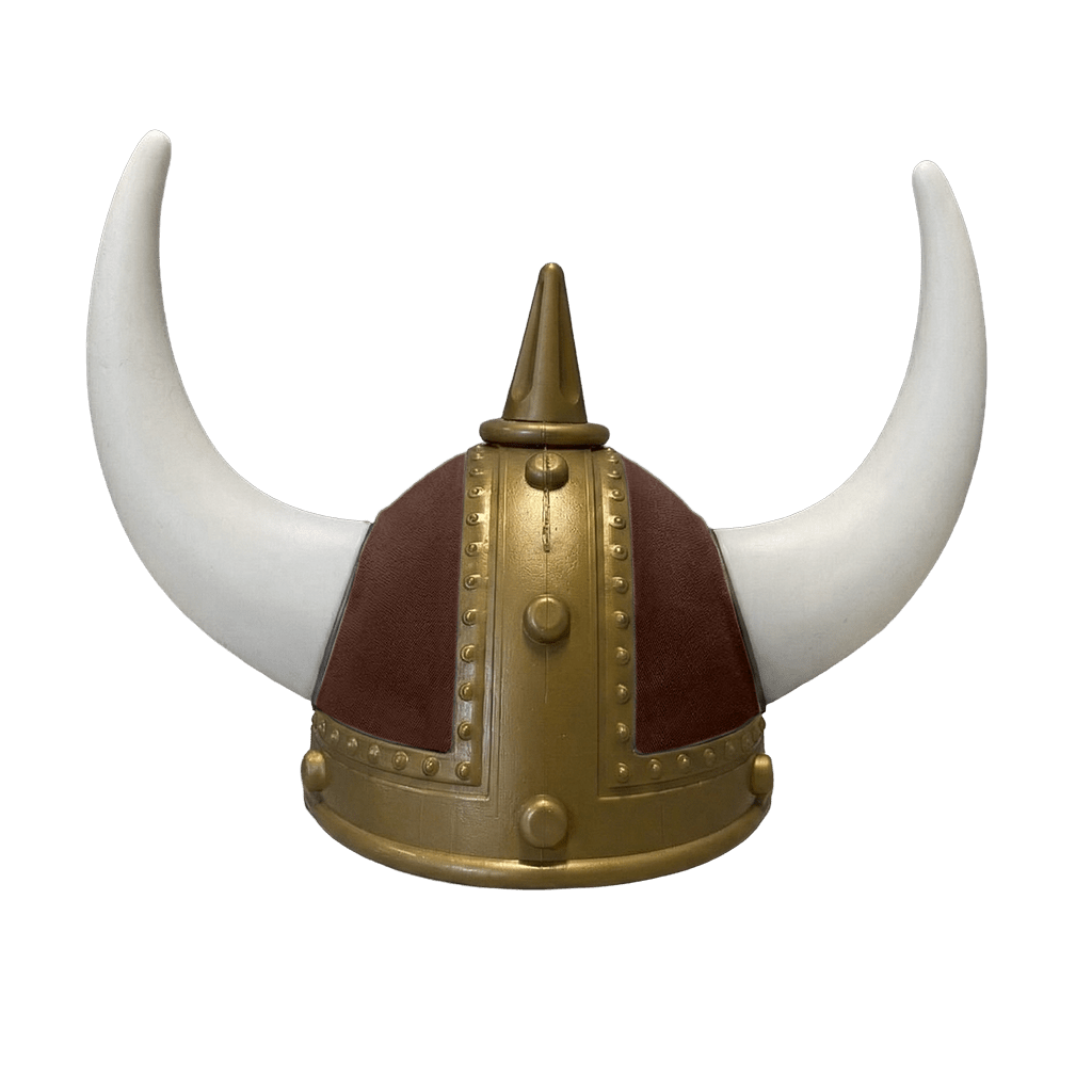 Vikingehjelm alcantar - Gold - KJoF - Hvid - Kaffebrun