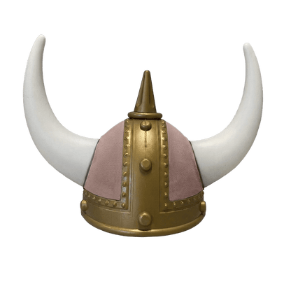 Vikingehjelm alcantar - Gold - KJoF - Hvid - elefantbrun