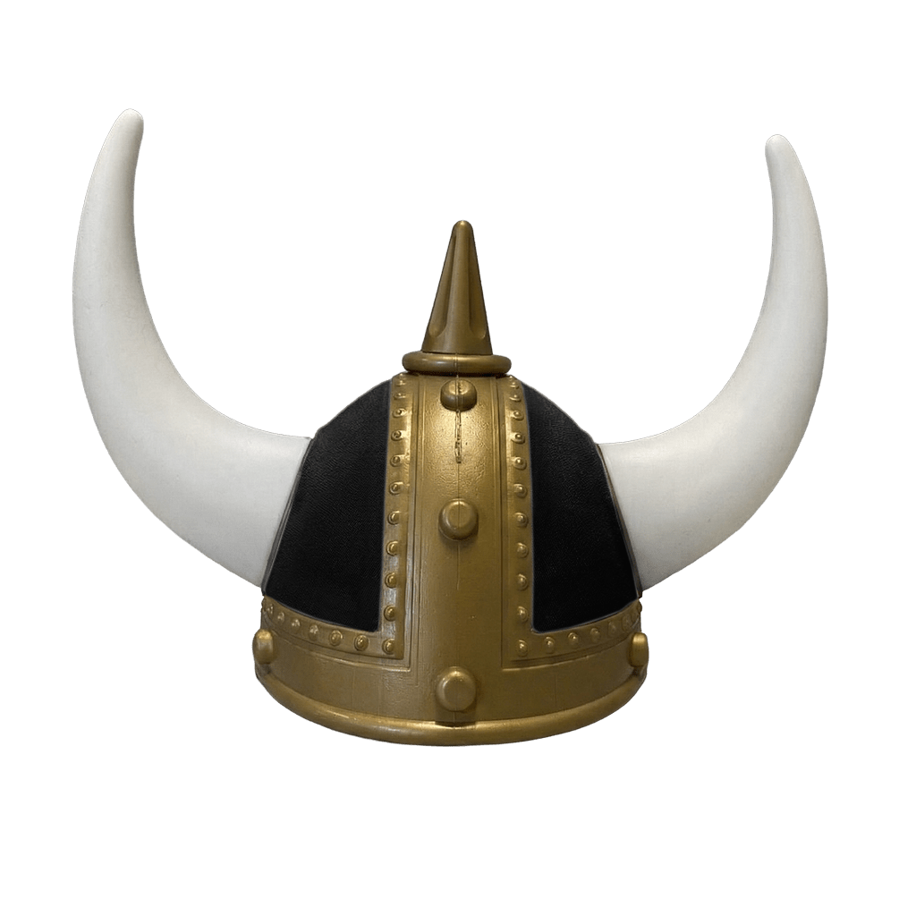 Vikingehjelm alcantar - Gold - KJoF - Hvid - Sort