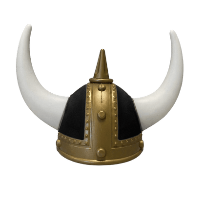 Vikingehjelm alcantar - Gold - KJoF - Hvid - Sort