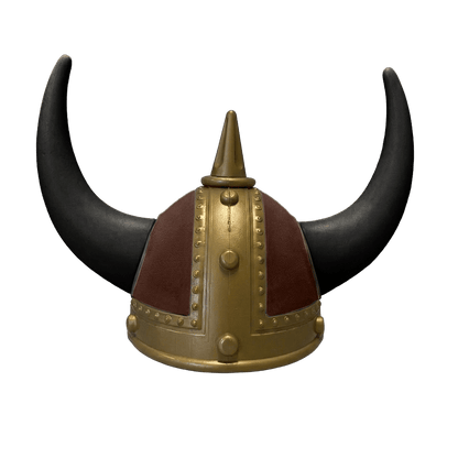 Vikingehjelm alcantar - Gold - KJoF - Sort - Kaffebrun