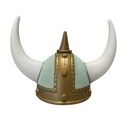Vikingehjelm alcantar - Gold - KJoF - Hvid - Salviegrøn