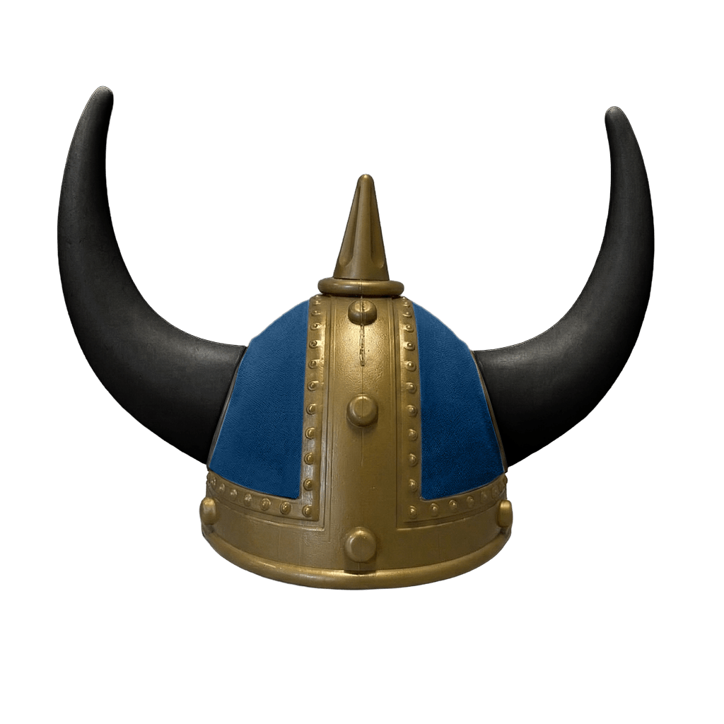 Vikingehjelm alcantar - Gold - KJoF - Sort - cobaltblå