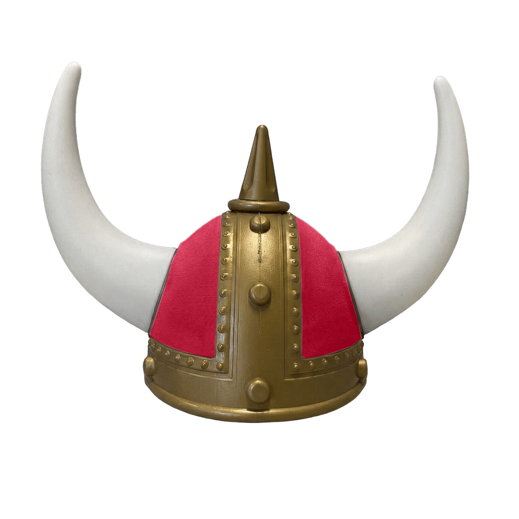 Vikingehjelm alcantar - Gold - KJoF - Hvid - Rød