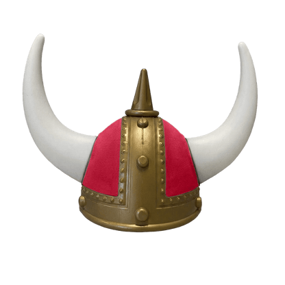 Vikingehjelm alcantar - Gold - KJoF - Hvid - Rød