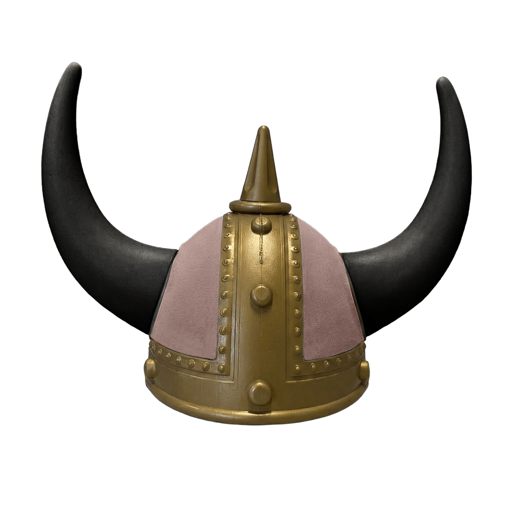 Vikingehjelm alcantar - Gold - KJoF - Sort - elefantbrun