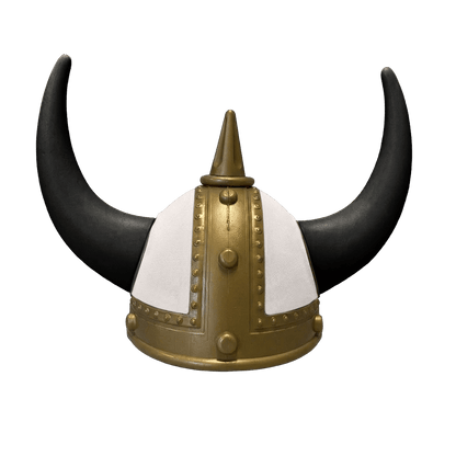 Vikingehjelm alcantar - Gold - KJoF - Sort - Sølv