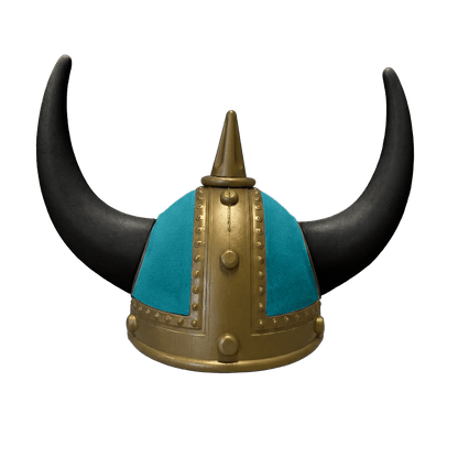 Vikingehjelm alcantar - Gold - KJoF - Sort - Krikandgrøn