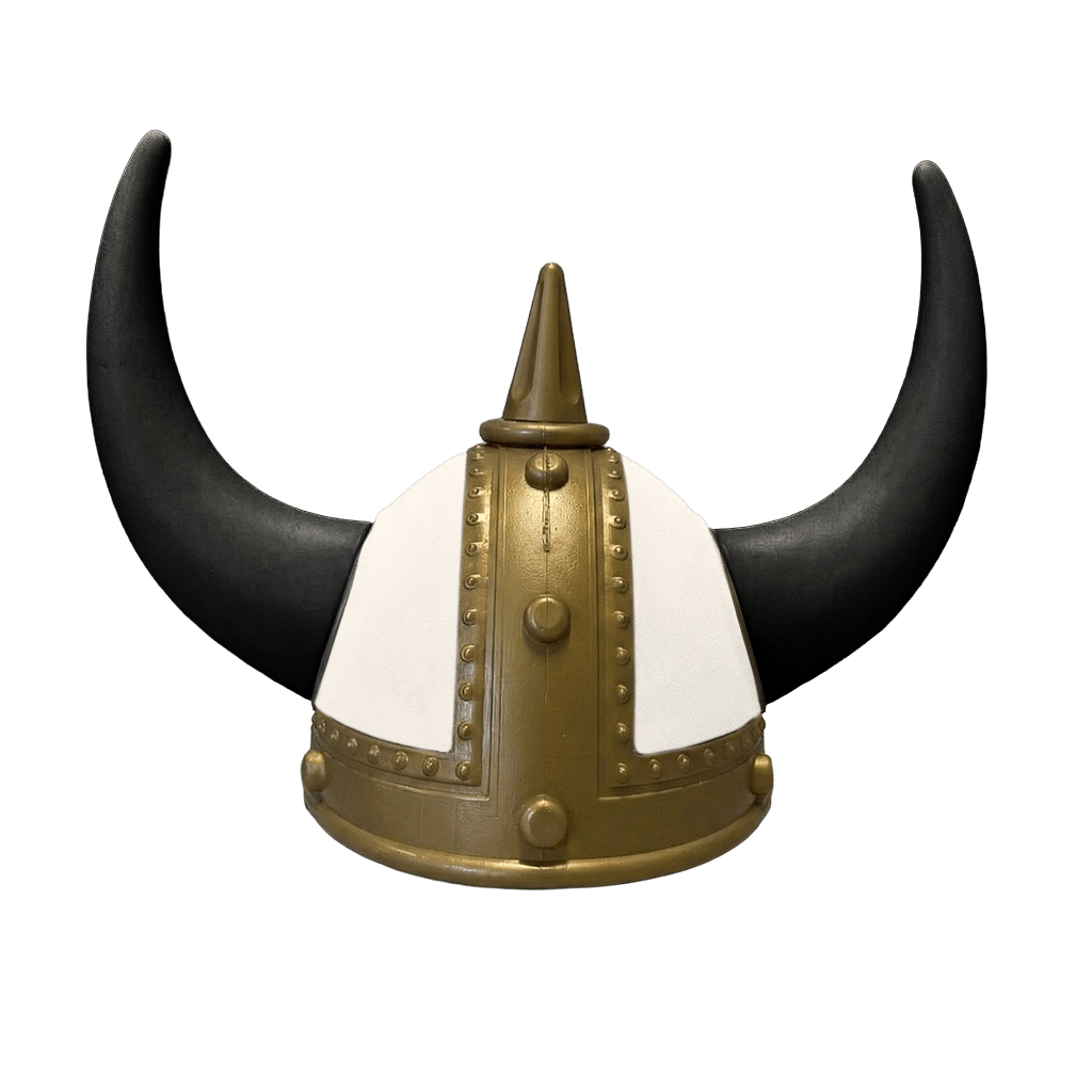 Vikingehjelm alcantar - Gold - KJoF - Sort - Elfenben