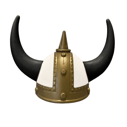 Vikingehjelm alcantar - Gold - KJoF - Sort - Elfenben