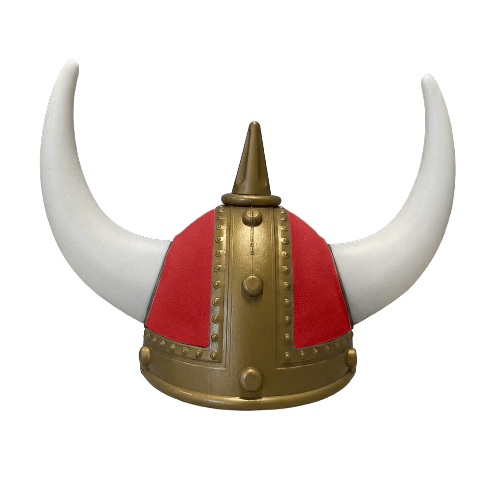 Vikingehjelm alcantar - Gold - KJoF - Hvid - Vinrød
