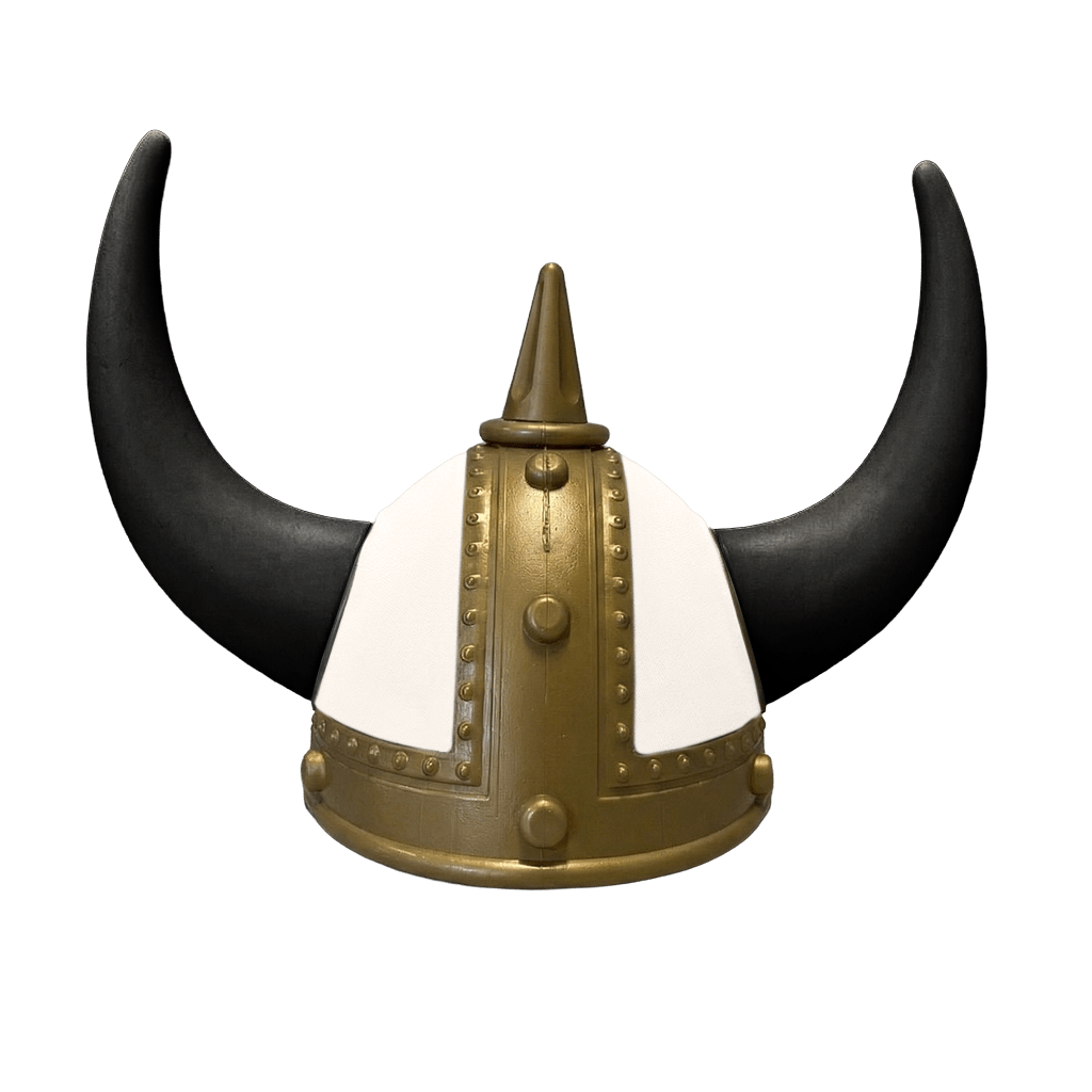 Vikingehjelm alcantar - Gold - KJoF - Sort - Hvid