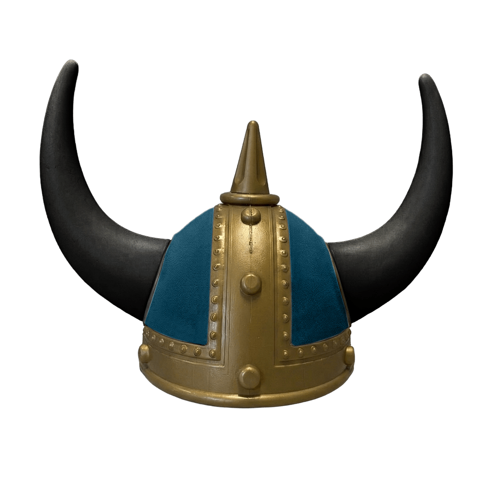 Vikingehjelm alcantar - Gold - KJoF - Sort - Denimblå