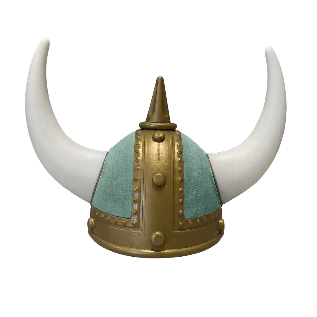 Vikingehjelm alcantar - Gold - KJoF - Hvid - Skovgrøn