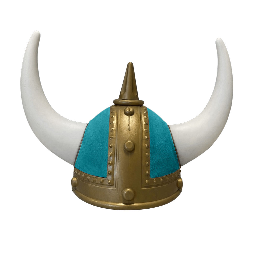 Vikingehjelm alcantar - Gold - KJoF - Hvid - Krikandgrøn